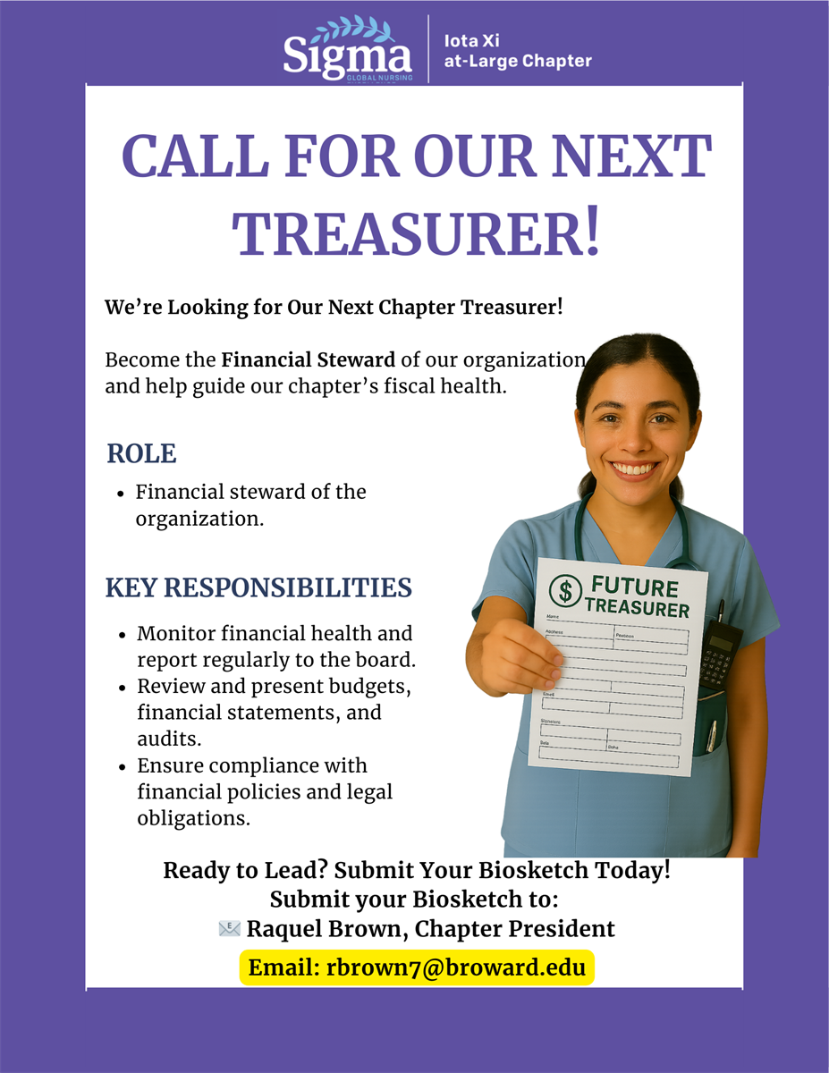 Call for Treasurer